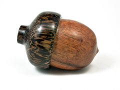 LV-1795 Afzelia Xylay & Black Palm Acorn Trinket Box, Keepsake, Jewelry Box-SCREW CAP