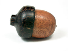 LV-1795 Afzelia Xylay & Black Palm Acorn Trinket Box, Keepsake, Jewelry Box-SCREW CAP