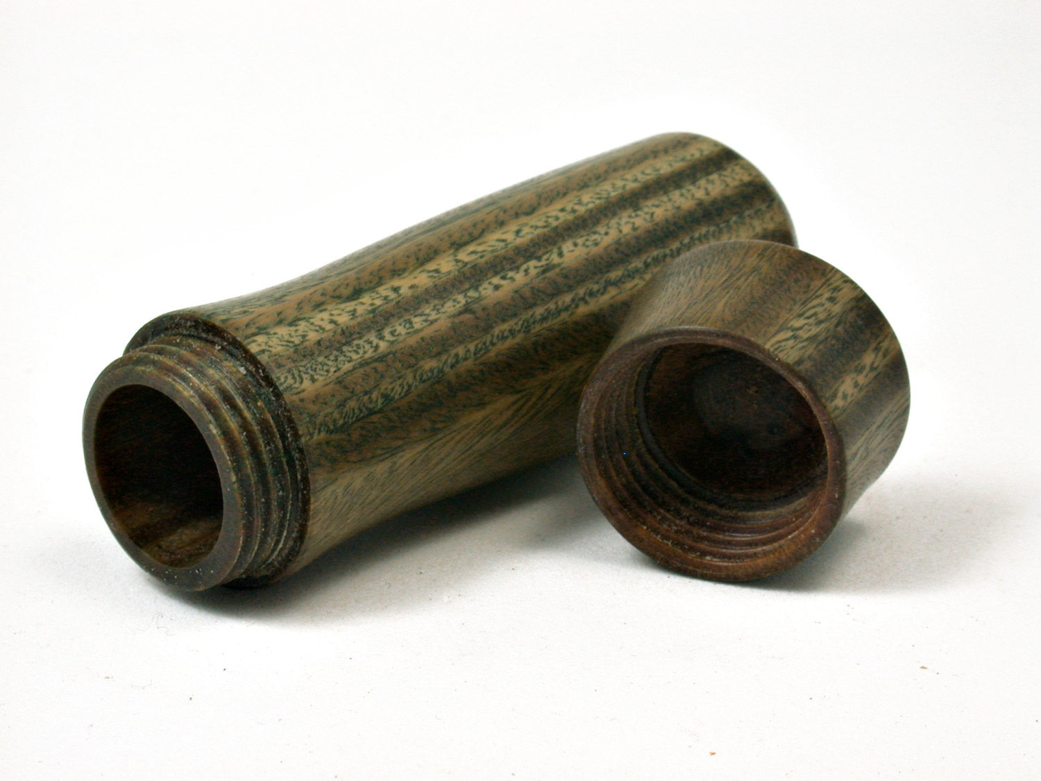 LV-1805 Argentine Lignum Vitae Wooden Slim Pill Box, Toothpick Holder, Needle Case-SCREW CAP