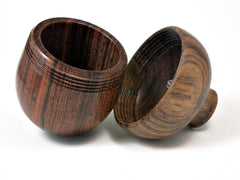 LV-1808 Cocobolo & Tambooti Acorn Trinket Box, Keepsake, Jewelry Box-SCREW CAP