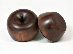 LV-1829 Manzanita & Ebony Apple Threaded Trinket Box, Jewelry Box-SCREW CAP