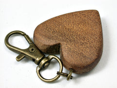 LV-1736 Ancient Kauri Wooden Heart Shaped Charm, Keychain, Wedding Favor-HAND CARVED