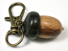 LV-1817 Marblewood & Ebony Acorn Bag Charm, Pill Holder, Memorial Pendant-SCREW CAP