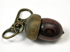 LV-1819 Kingwood & Verawood Acorn Charm, Pill Holder, Memorial Pendant-SCREW CAP