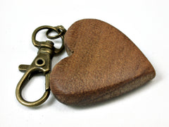 LV-1736 Ancient Kauri Wooden Heart Shaped Charm, Keychain, Wedding Favor-HAND CARVED