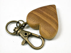 LV-1743 Osage Orange Wooden Heart Shaped Charm, Keychain, Wedding Favor-HAND CARVED