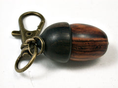 LV-1818 Cocobolo & Ebony Acorn Charm, Pill Holder, Memorial Pendant-SCREW CAP