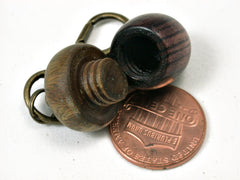 LV-1819 Kingwood & Verawood Acorn Charm, Pill Holder, Memorial Pendant-SCREW CAP