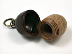LV-1824 Cork Oak & Cocobolo Acorn Charm, Pill Holder, Memorial Pendant-SCREW CAP