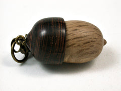 LV-1824 Cork Oak & Cocobolo Acorn Charm, Pill Holder, Memorial Pendant-SCREW CAP