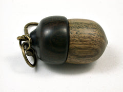 LV-1832 Verawood & Ebony Acorn Charm, Pill Holder, Memorial Pendant-SCREW CAP