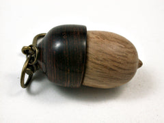 LV-1824 Cork Oak & Cocobolo Acorn Charm, Pill Holder, Memorial Pendant-SCREW CAP