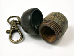 LV-1832 Verawood & Ebony Acorn Charm, Pill Holder, Memorial Pendant-SCREW CAP