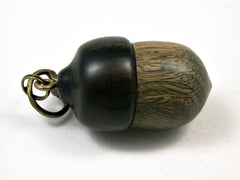 LV-1832 Verawood & Ebony Acorn Charm, Pill Holder, Memorial Pendant-SCREW CAP