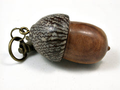 LV-1849 Sugi & Betelnut Acorn Charm, Pill Holder, Memorial Pendant-SCREW CAP
