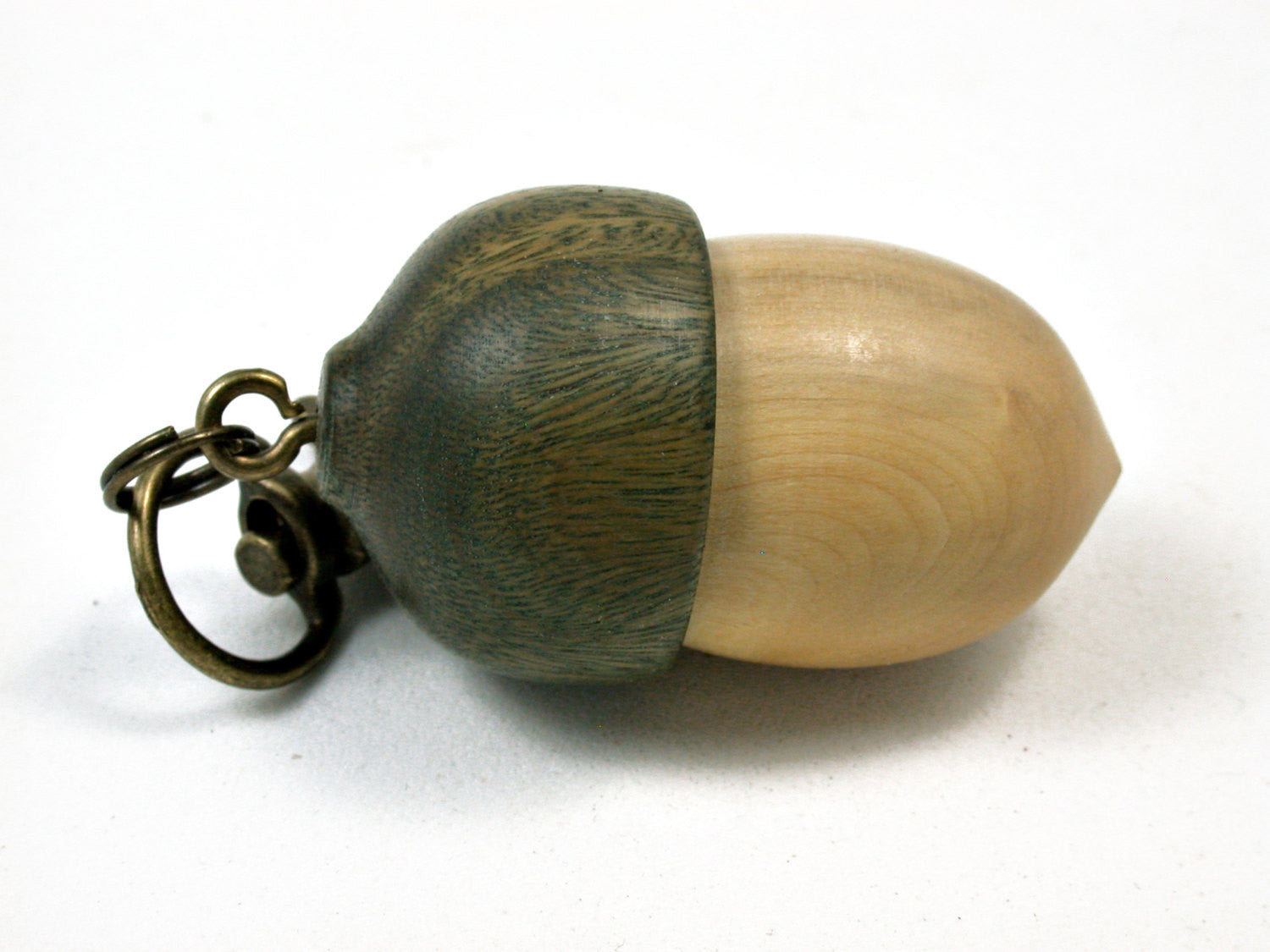LV-1848 Boxwood & Verawood Acorn Charm, Pill Holder, Memorial Pendant-SCREW CAP