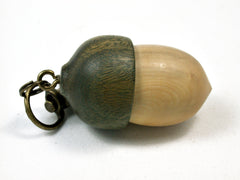 LV-1848 Boxwood & Verawood Acorn Charm, Pill Holder, Memorial Pendant-SCREW CAP