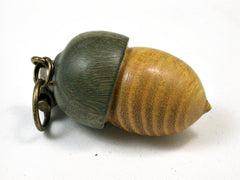 LV-1854 Osage Orange & Verawood Acorn Charm, Pill Holder, Memorial Pendant-SCREW CAP