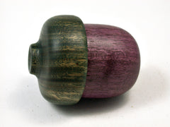 LV-1847 Purpleheart & Verawood Acorn Trinket Box, Keepsakes, Jewelry Box-SCREW CAP