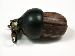 LV-1850 Kingwood & Ebony Acorn Charm, Pill Holder, Memorial Pendant-SCREW CAP
