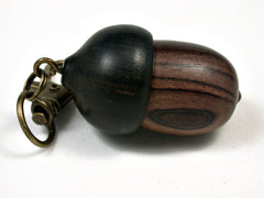 LV-1850 Kingwood & Ebony Acorn Charm, Pill Holder, Memorial Pendant-SCREW CAP