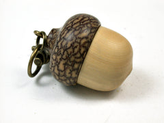 LV-1852 Boxwood & Betelnut Acorn Charm, Pill Holder, Memorial Pendant-SCREW CAP