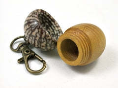 LV-1856 Osage Orange & Betelnut Acorn Charm, Pill Holder, Cash Stash-SCREW CAP