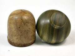 LV-1867 Redbud Burl & Verawood Acorn Trinket Box, Keepsakes, Jewelry Box-SCREW CAP