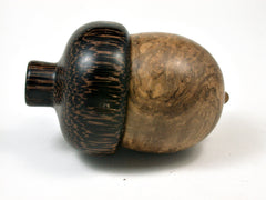 LV-1870 Pollyana Burl & Black Palm Acorn Trinket Box, Keepsakes, Jewelry Box-SCREW CAP
