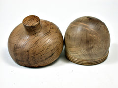 LV-1872 Bay Laurel Burl & Oak Acorn Trinket Box, Keepsakes, Jewelry Box-SCREW CAP