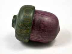 LV-1847 Purpleheart & Verawood Acorn Trinket Box, Keepsakes, Jewelry Box-SCREW CAP