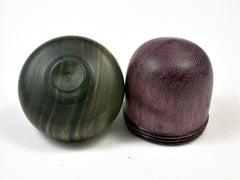 LV-1847 Purpleheart & Verawood Acorn Trinket Box, Keepsakes, Jewelry Box-SCREW CAP