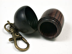 LV-1850 Kingwood & Ebony Acorn Charm, Pill Holder, Memorial Pendant-SCREW CAP