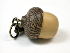LV-1852 Boxwood & Betelnut Acorn Charm, Pill Holder, Memorial Pendant-SCREW CAP