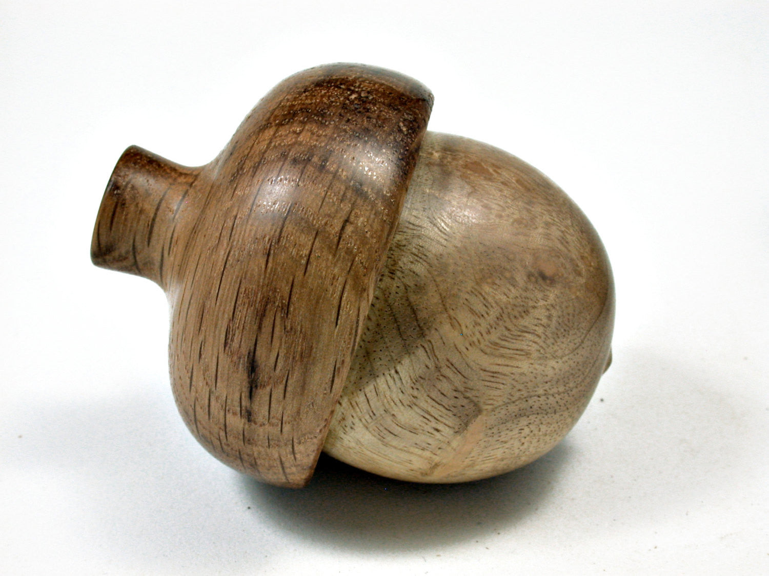LV-1872 Bay Laurel Burl & Oak Acorn Trinket Box, Keepsakes, Jewelry Box-SCREW CAP
