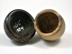 LV-1874 Chinese Pistachio & Black Palm Acorn Trinket Box, Keepsakes, Jewelry Box-SCREW CAP