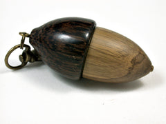 LV-1875 Creosote & Black Palm Acorn Pendant Charm, Pill Holder, Cash Stash-SCREW CAP