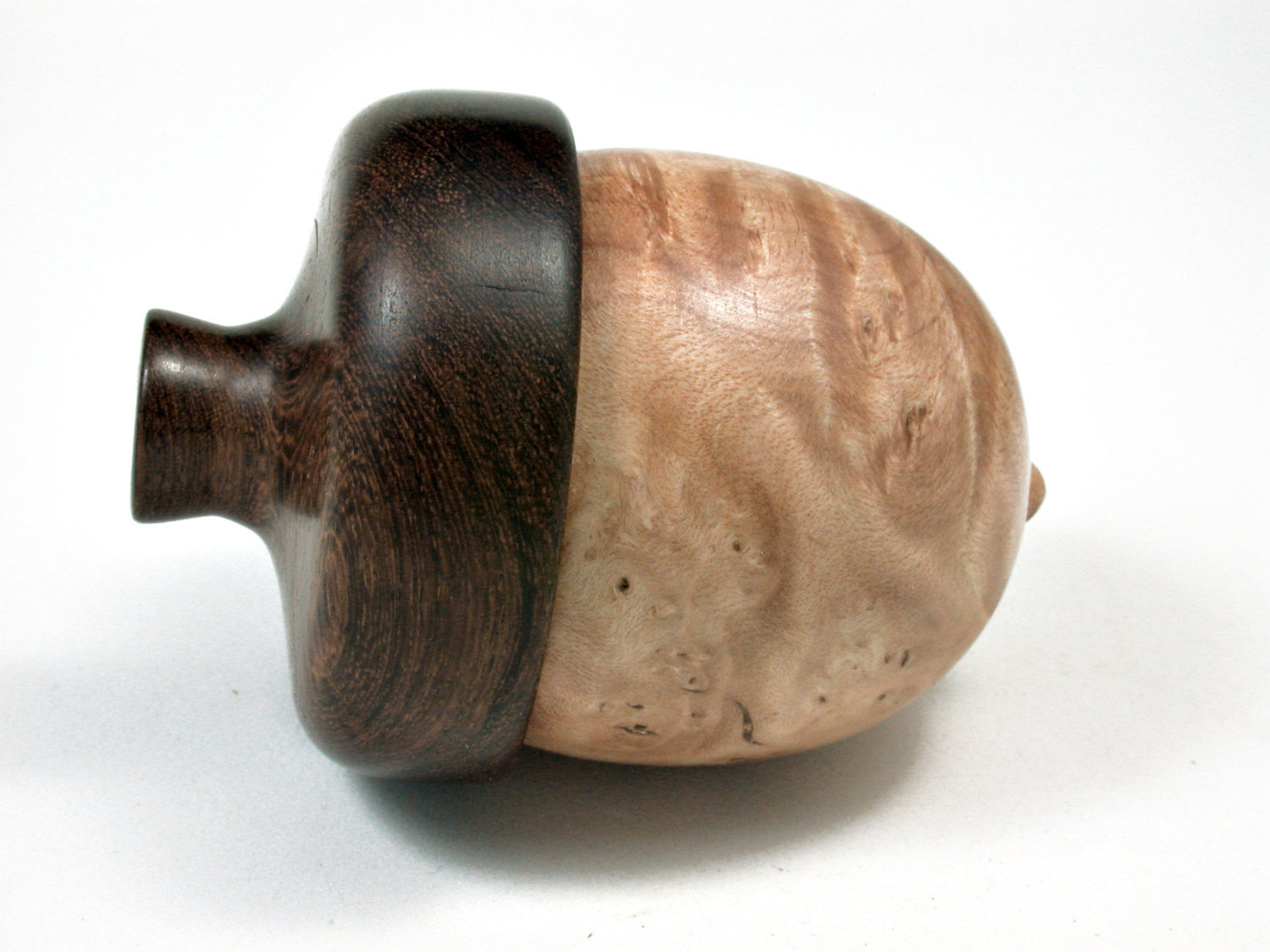 LV-1878 Dogwood Burl & Partridgewood Acorn Trinket Box, Keepsakes, Jewelry Box-SCREW CAP