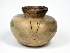 LV-1794 Coast Live Oak Wood Turned Vessel, Weed Pot, Hollow Form, Vase with Natural Edge