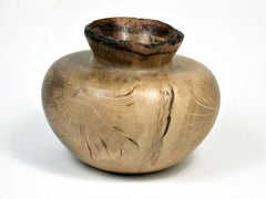 LV-1794 Coast Live Oak Wood Turned Vessel, Weed Pot, Hollow Form, Vase with Natural Edge