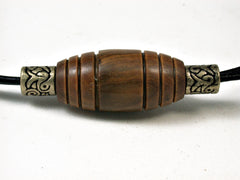 LV-1860 Lignum Vitae Pendant Necklace, Secret Compartment, Memorial Jewelry -SCREW CAP