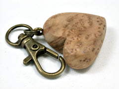 LV-1895 Bald Cypress Burl Wooden Heart Shaped Charm, Keychain, Wedding Favor-HAND CARVED
