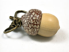 LV-1901 Boxwood & Betelnut Acorn Pendant Charm, Pill Holder-SCREW CAP