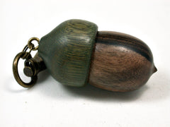 LV-1903 Ebony & Verawood Acorn Pendant Charm, Pill Holder, Cash Stash-SCREW CAP