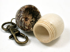 LV-1904 Holly & Betelnut Acorn Pendant Charm, Pill Holder, Cash Stash-SCREW CAP