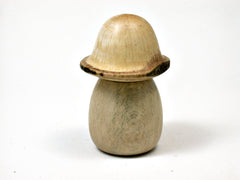 LV-1910 Holly & Oak Wooden Mushroom Threaded Trinket Box, Pill, Jewelry Box-SCREW CAP