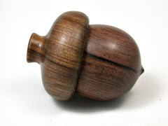 LV-1927 Siamese Rosewood & Tambooti Wooden Acorn Trinket Box, Keepsake, Jewelry Box-SCREW CAP