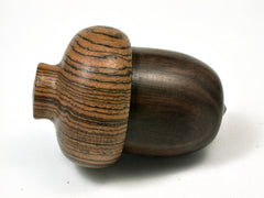 LV-1914 Mun Ebony & Bocote Wooden Acorn Trinket Box, Keepsakes, Jewelry Box-SCREW CAP