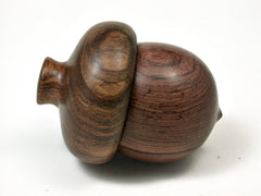 LV-1927 Siamese Rosewood & Tambooti Wooden Acorn Trinket Box, Keepsake, Jewelry Box-SCREW CAP