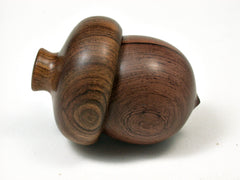 LV-1927 Siamese Rosewood & Tambooti Wooden Acorn Trinket Box, Keepsake, Jewelry Box-SCREW CAP